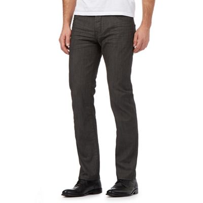 J by Jasper Conran Big and tall designer dark grey straight leg jeans